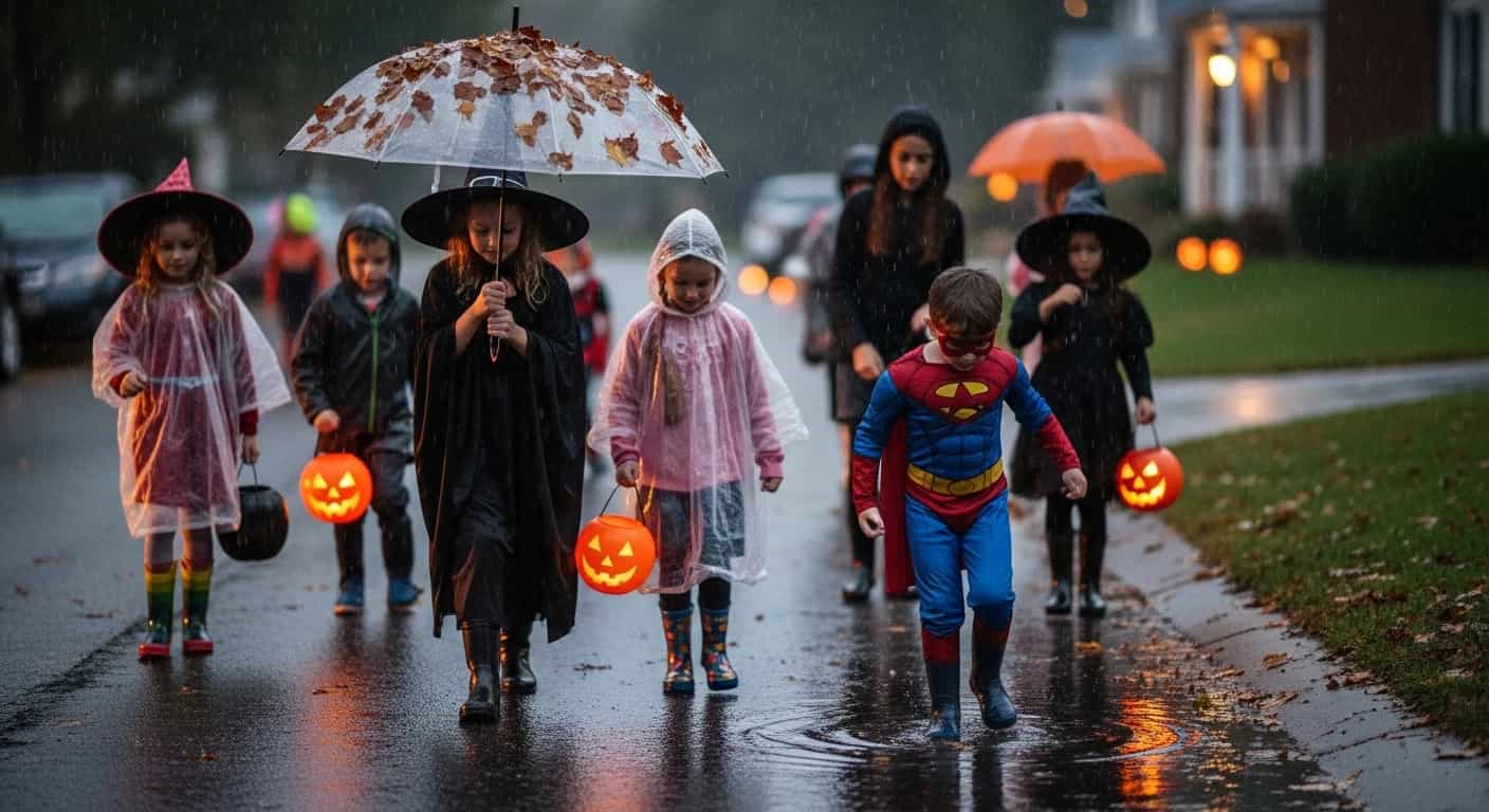 Halloween 2025 - Jak Bezpiecznie Świętować Noc Duchów w Deszczową Pogodę