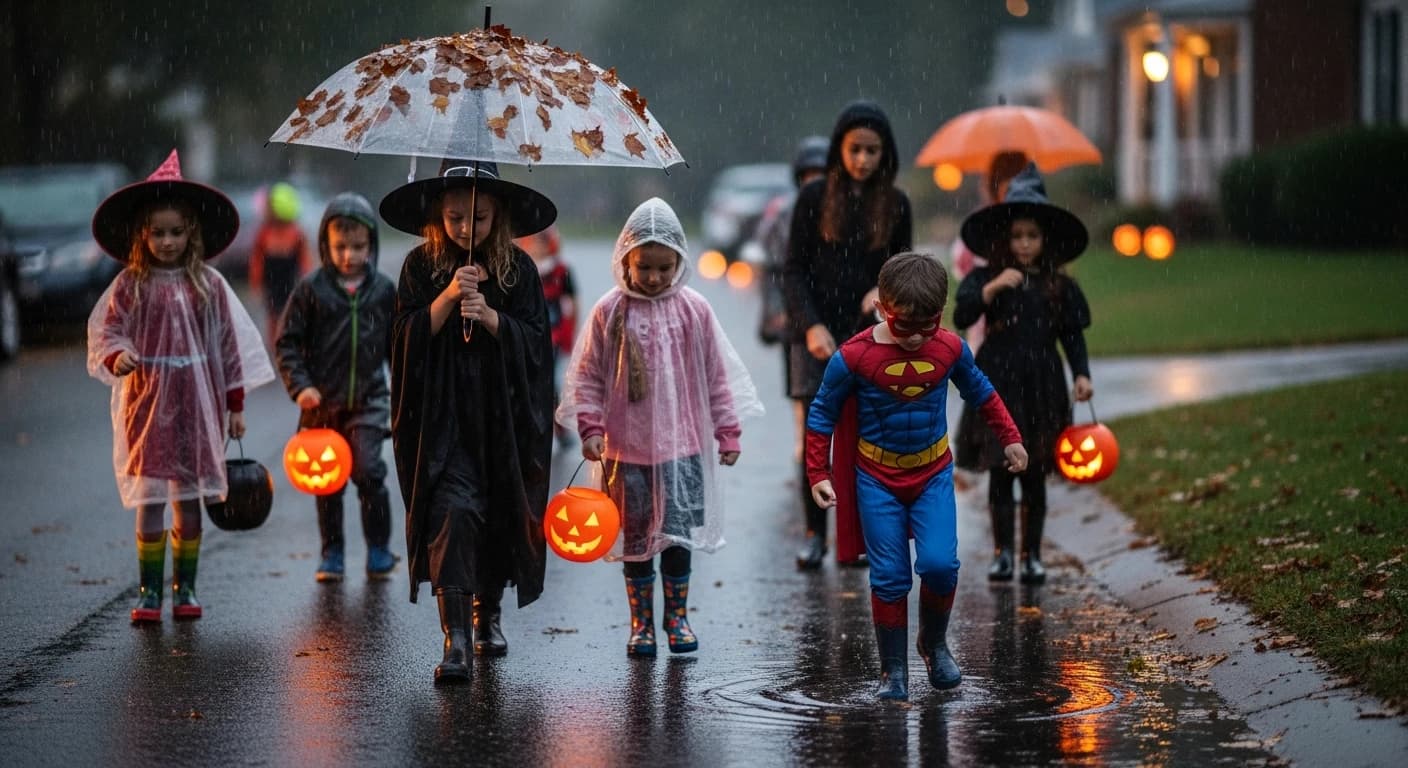 Halloween 2025 - Jak Bezpiecznie Świętować Noc Duchów w Deszczową Pogodę