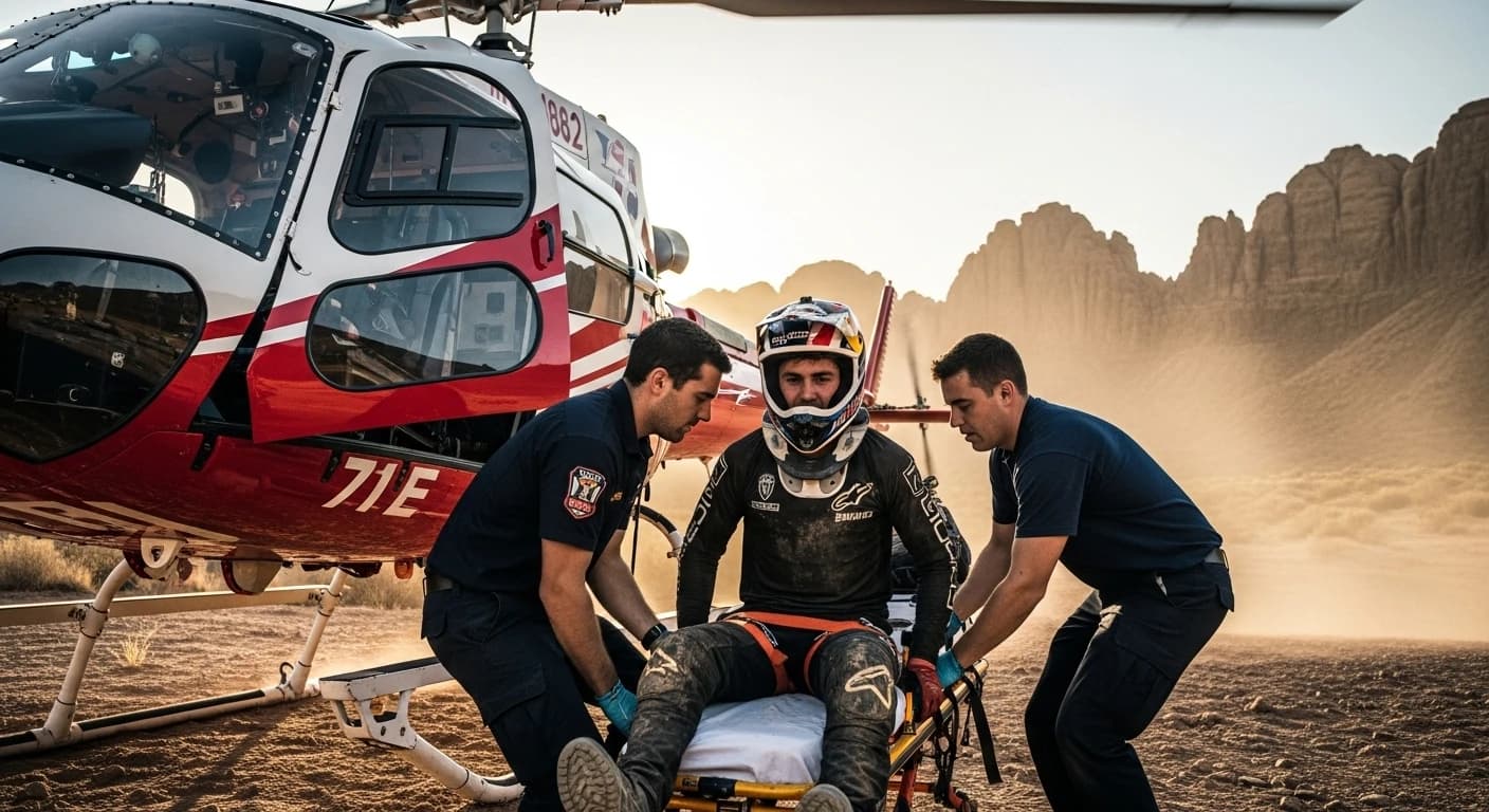 Adolf Silva przewieziony helikopterem do szpitala po dramatycznym wypadku na Red Bull Rampage