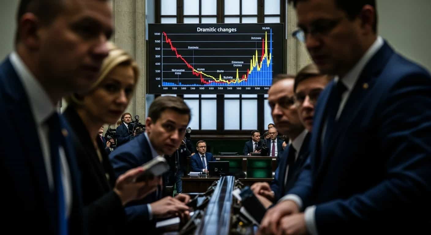 Najnowsze sondaże partyjne pokazują dramatyczne zmiany na polskiej scenie politycznej