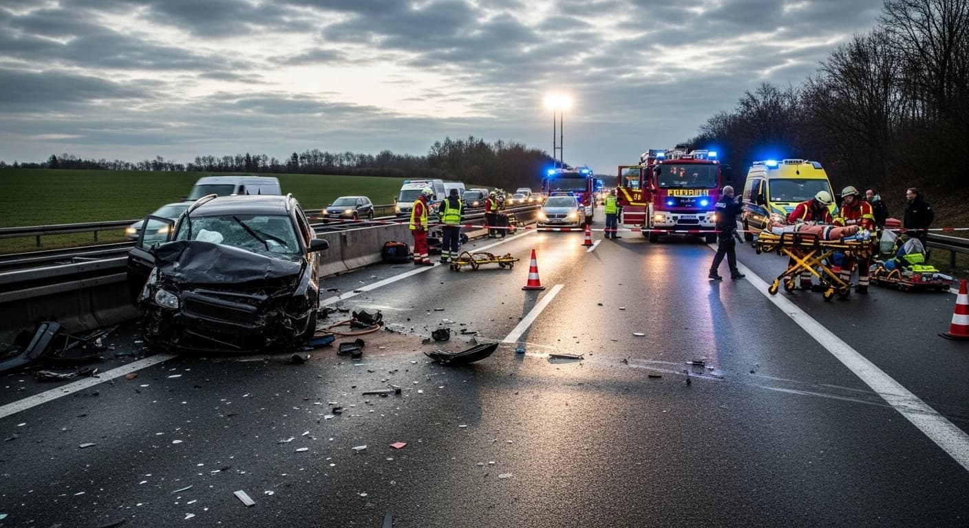 Tragiczny wypadek na autostradzie A5 koło Drasenhofen - jedna ofiara śmiertelna, wielu rannych