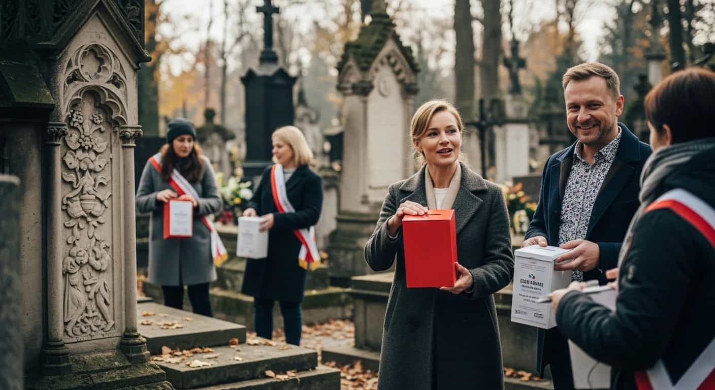 Rekordowa kwesta na cmentarzu Rakowickim - Anna Dymna i Robert Makłowicz pomogli zebrać 74 tysiące złotych