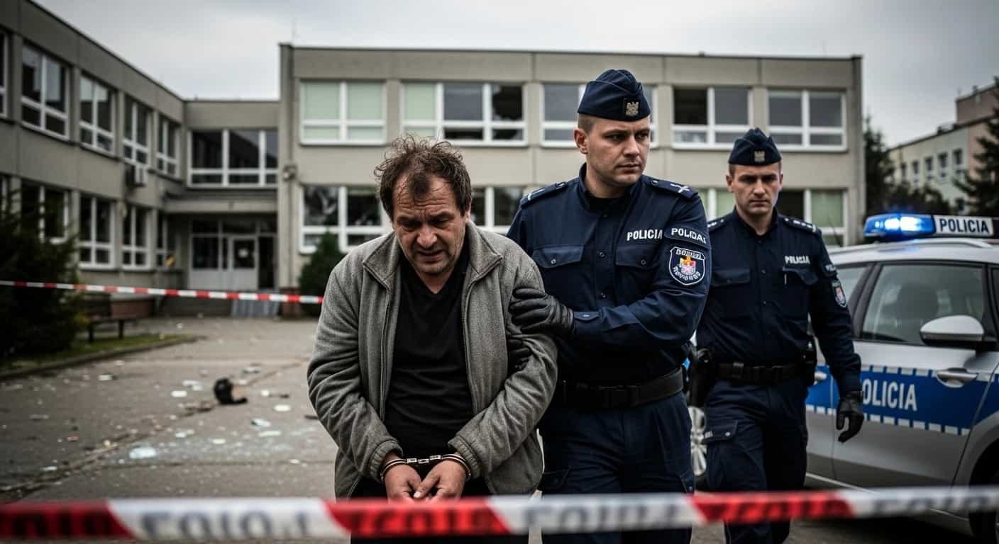 Zatrzymano 38-latka po ostrzelaniu szkoły podstawowej we Włodarach