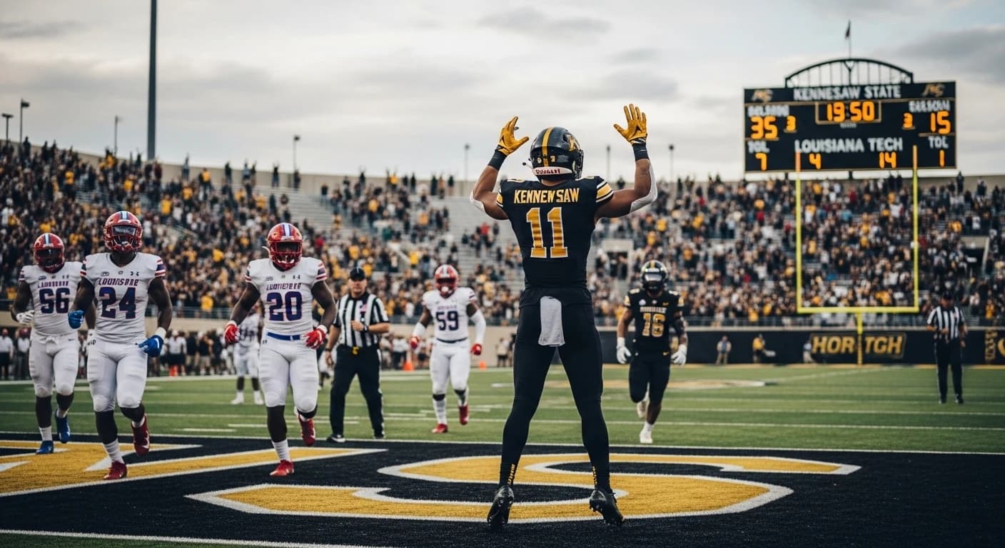 Kennesaw State demoluje Louisiana Tech 35-7, przedłużając passę zwycięstw do czterech meczów