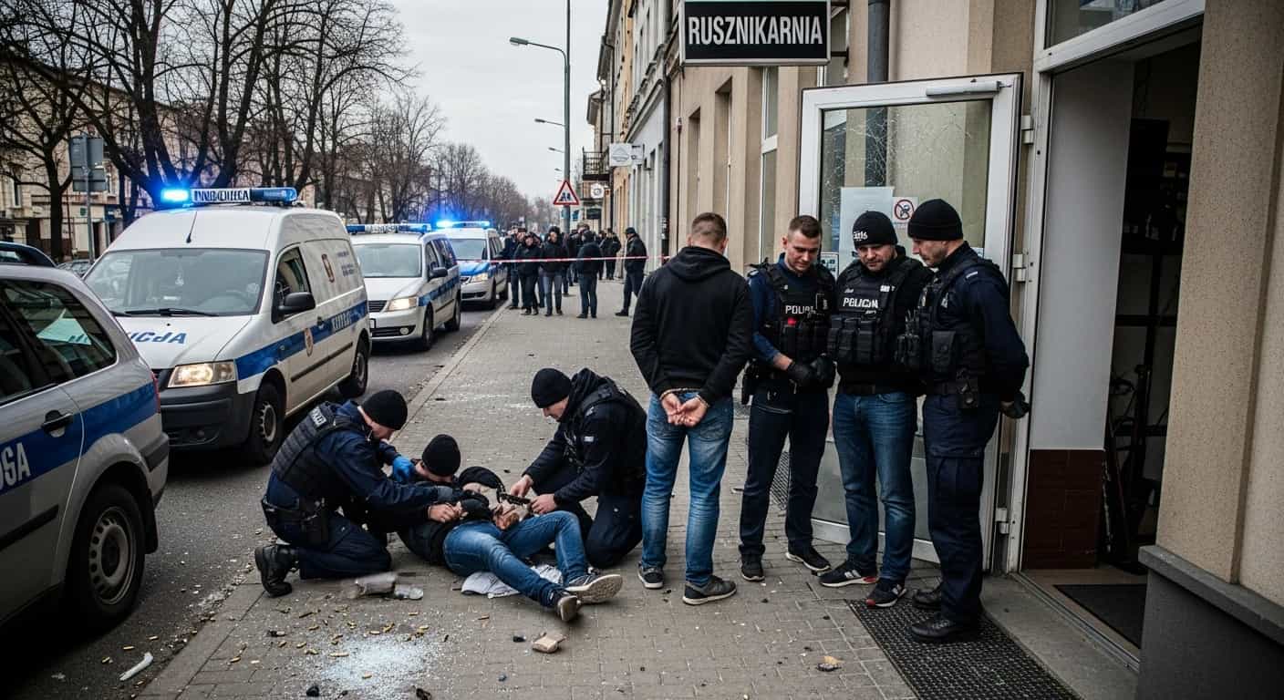 Policja zatrzymała pięć osób po strzelaninie w rusznikarni w Smogorzewie