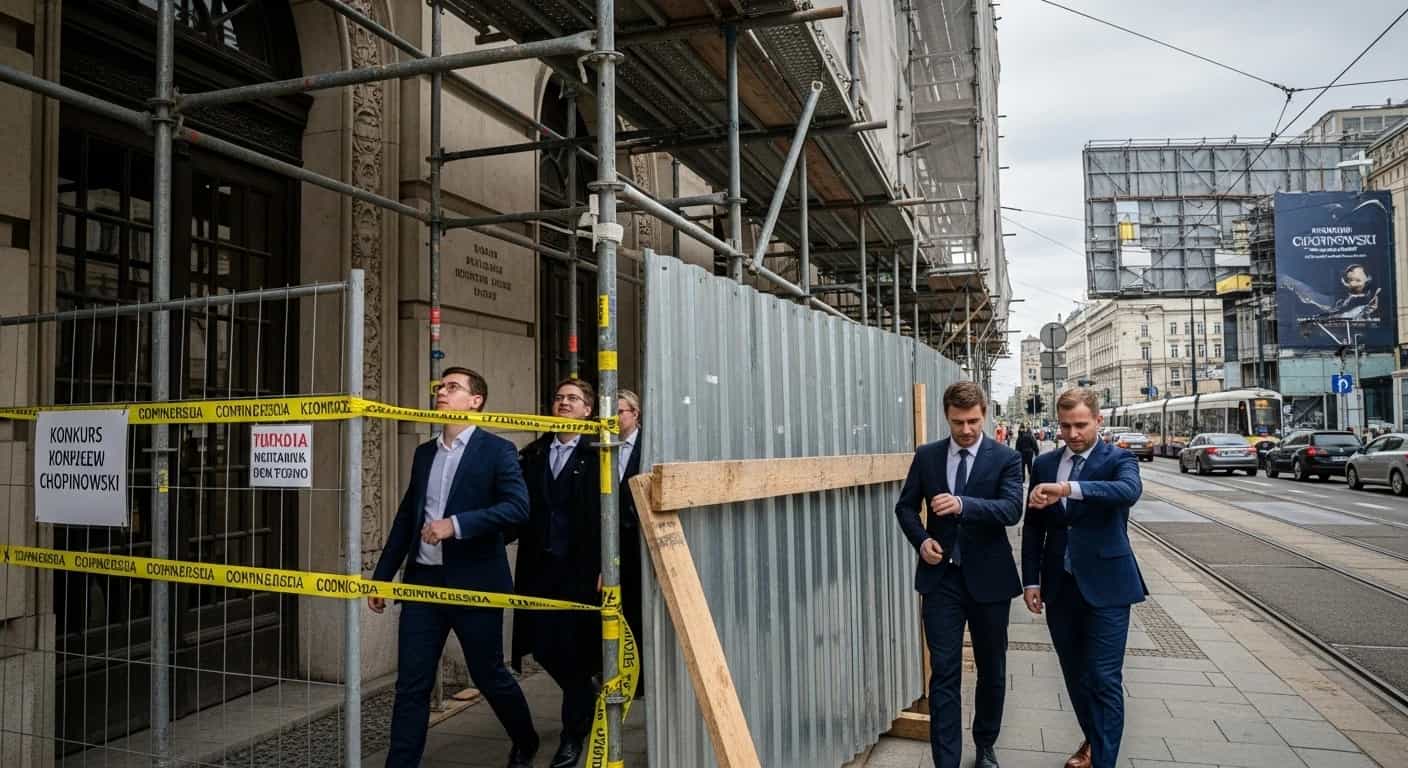 Konkurs Chopinowski 2025 rozpoczyna się w otoczeniu remontów i utrudnień w centrum Warszawy