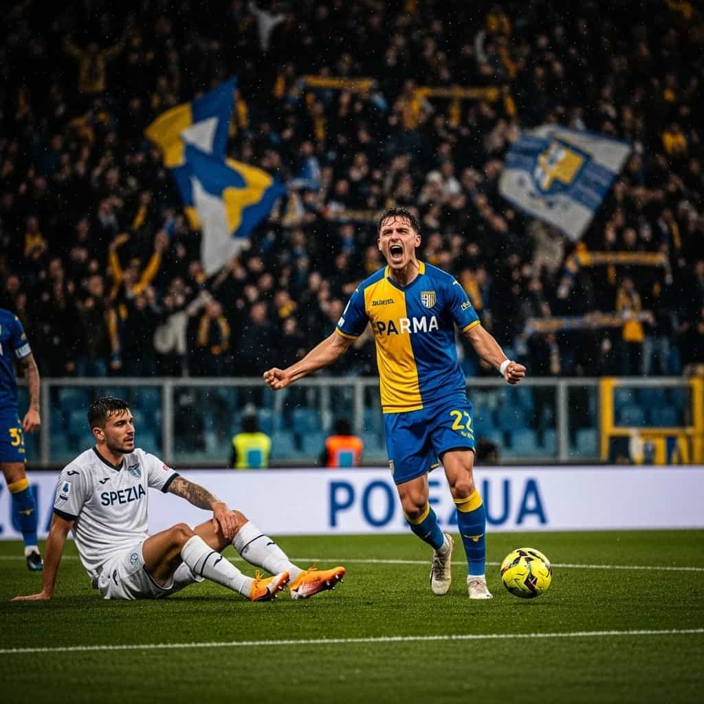 Parma pokonuje Spezię 2-1 w dramatycznym finale pierwszej połowy w Pucharze Włoch