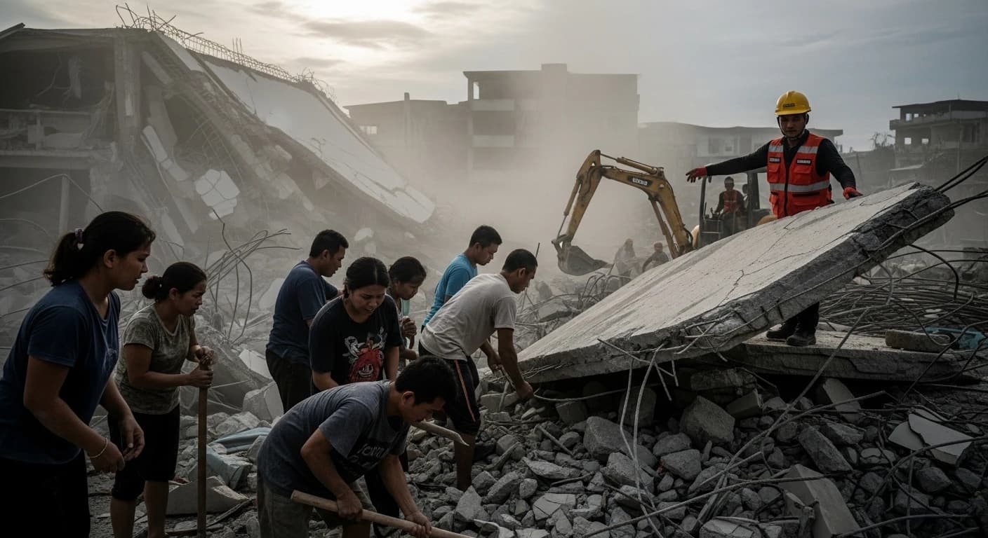 Tragiczne trzęsienie ziemi na Filipinach - liczba ofiar śmiertelnych wzrasta do 60 osób