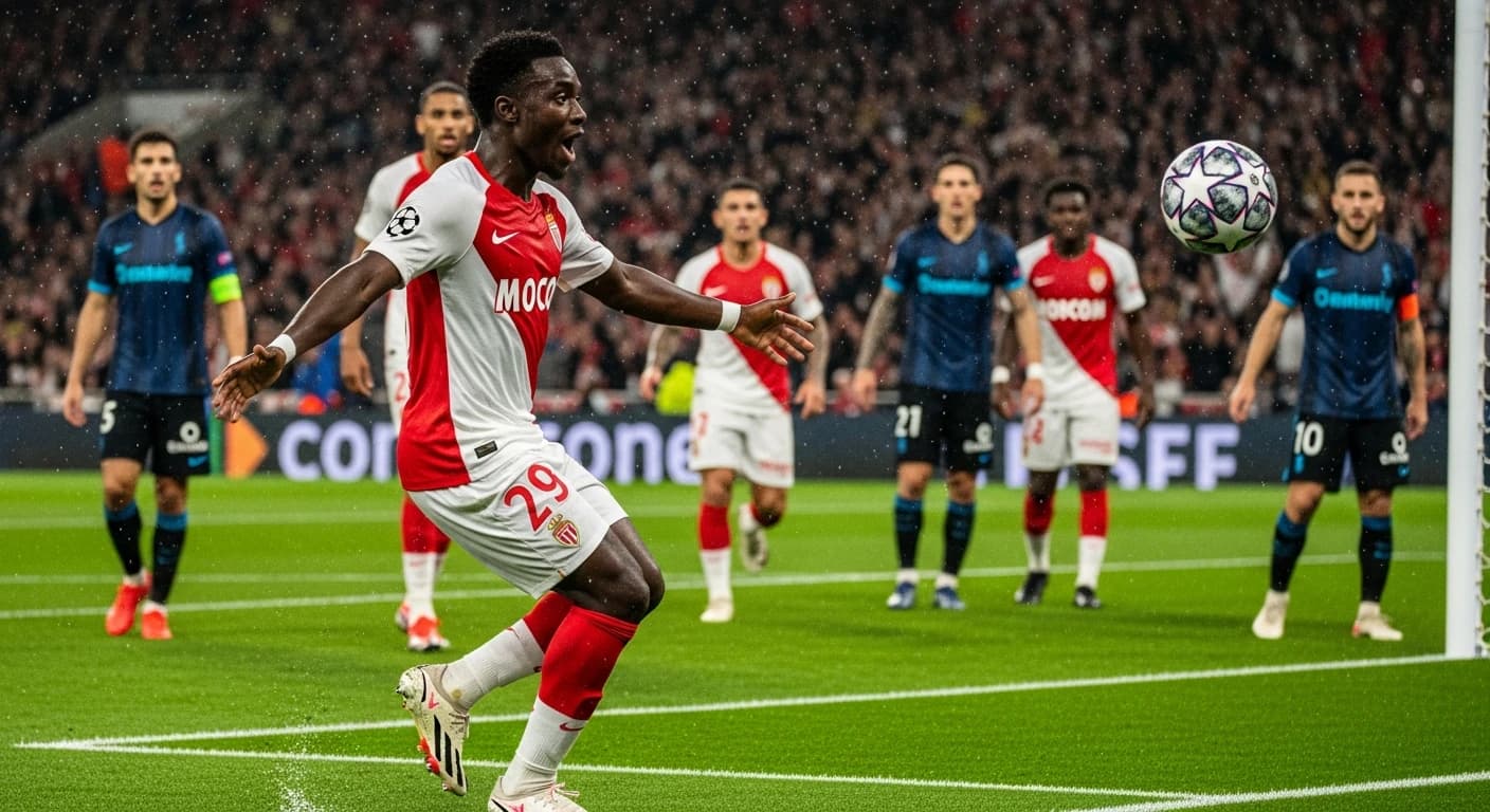 Balogun strzela pierwszy gol w Lidze Mistrzów i daje Monaco pierwsze zwycięstwo w fazie ligowej