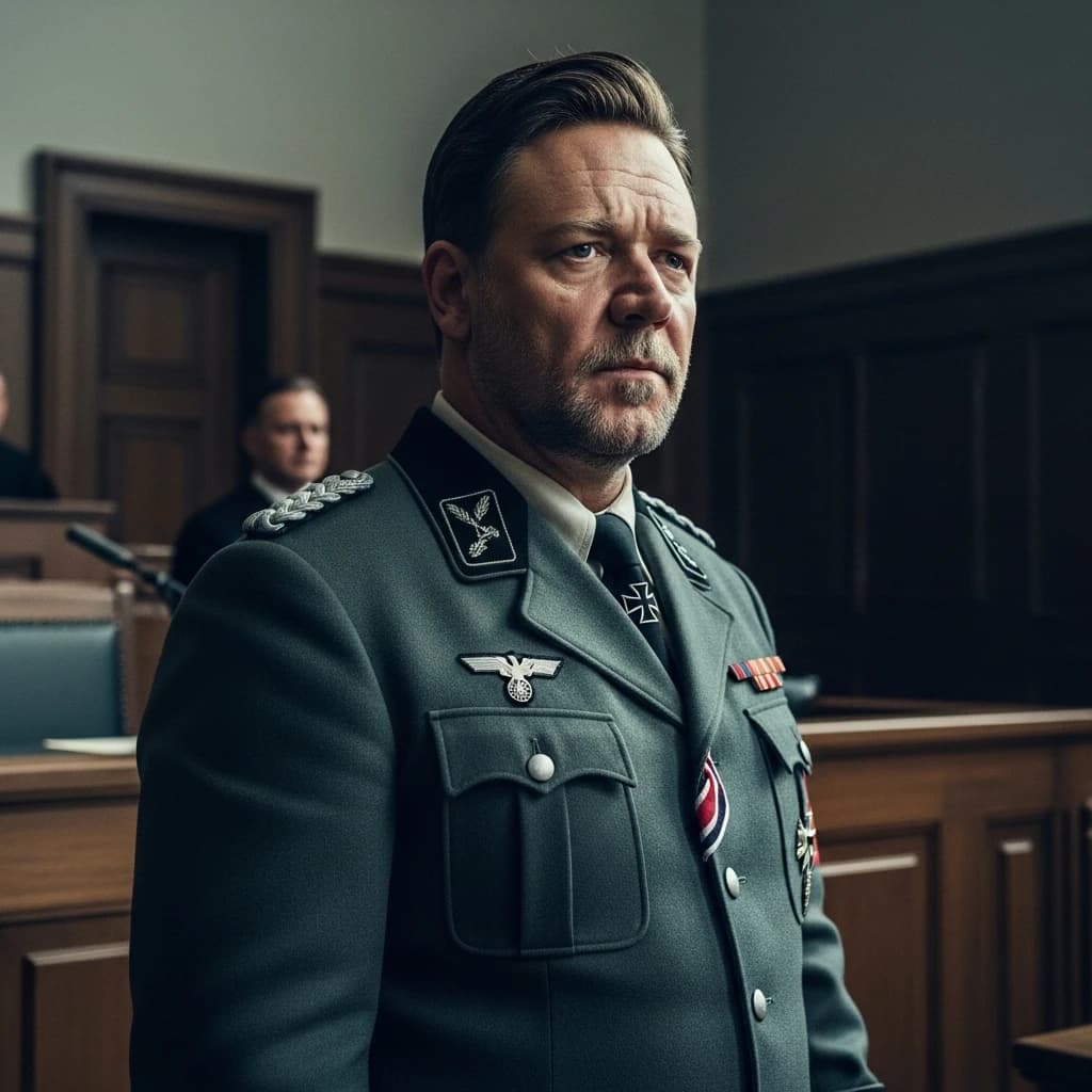 Russell Crowe w roli Hermanna Goeringa - mrożąca krew w żyłach kreacja w filmie "Norymberga"