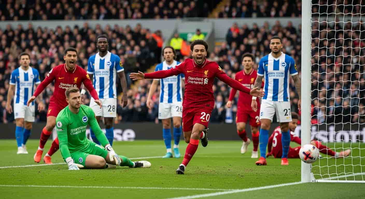 Liverpool pokonuje Brighton po błyskawicznym golu w pierwszej minucie