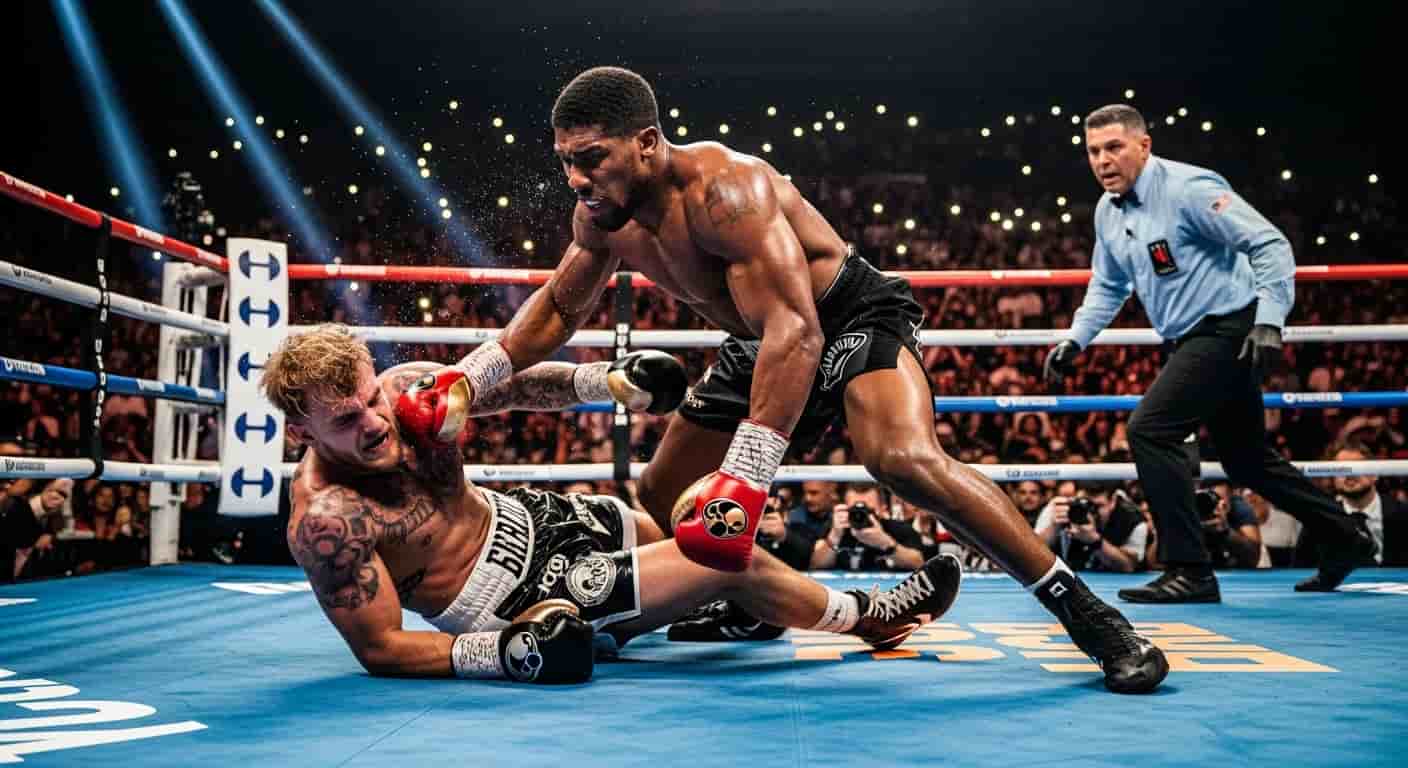 Anthony Joshua nokautuje Jake'a Paula w szóstej rundzie spektakularnej walki w Miami