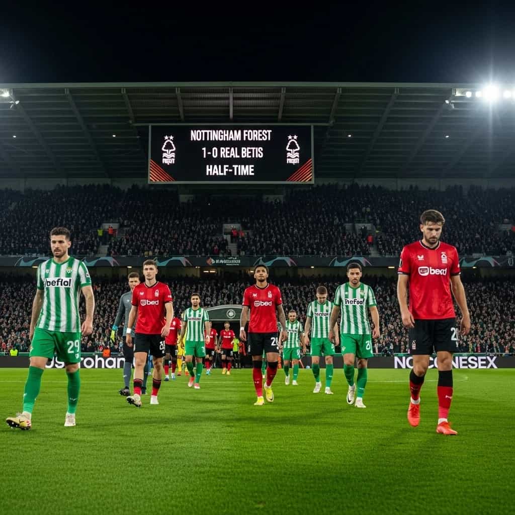 Nottingham Forest prowadzi z Betisem w przerwie meczu Ligi Europy