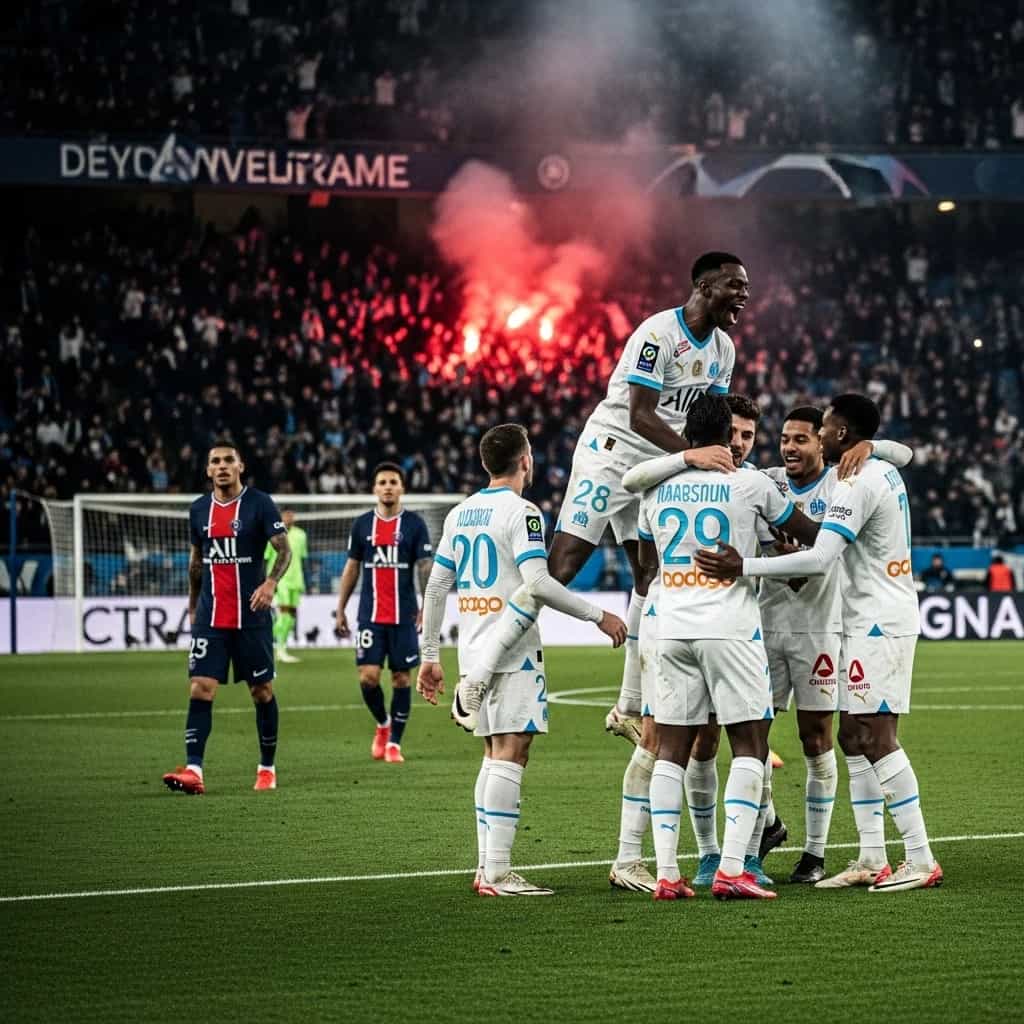 Olympique Marsylia pokonuje PSG 1:0 w przełożonym hicie Ligue 1