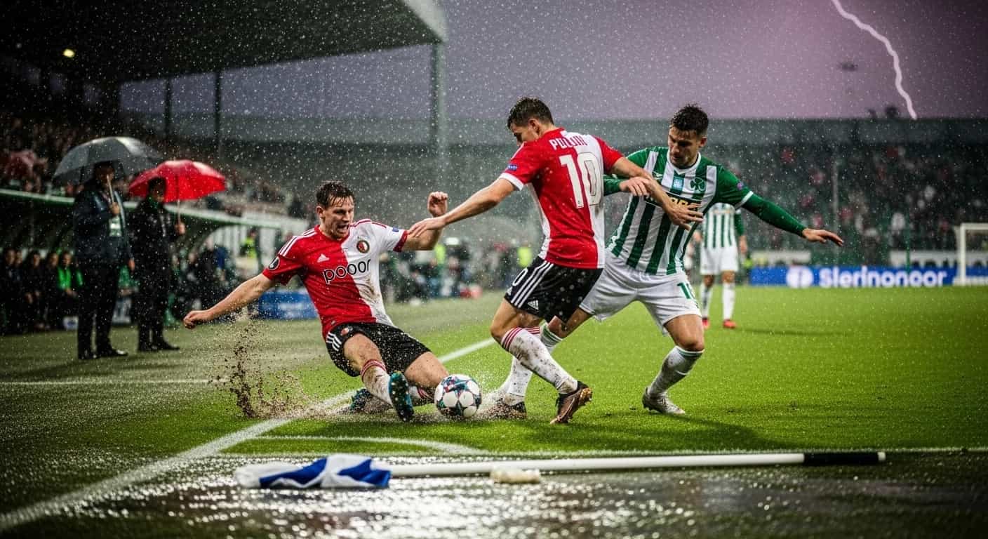 Feyenoord przełożył mecz z Panathinaikosem z powodu burzy - trzy Polaków w akcji