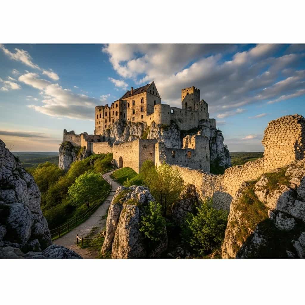 Ogrodzieniec - perła Wyżyny Krakowsko-Częstochowskiej z zamkiem na Jurze