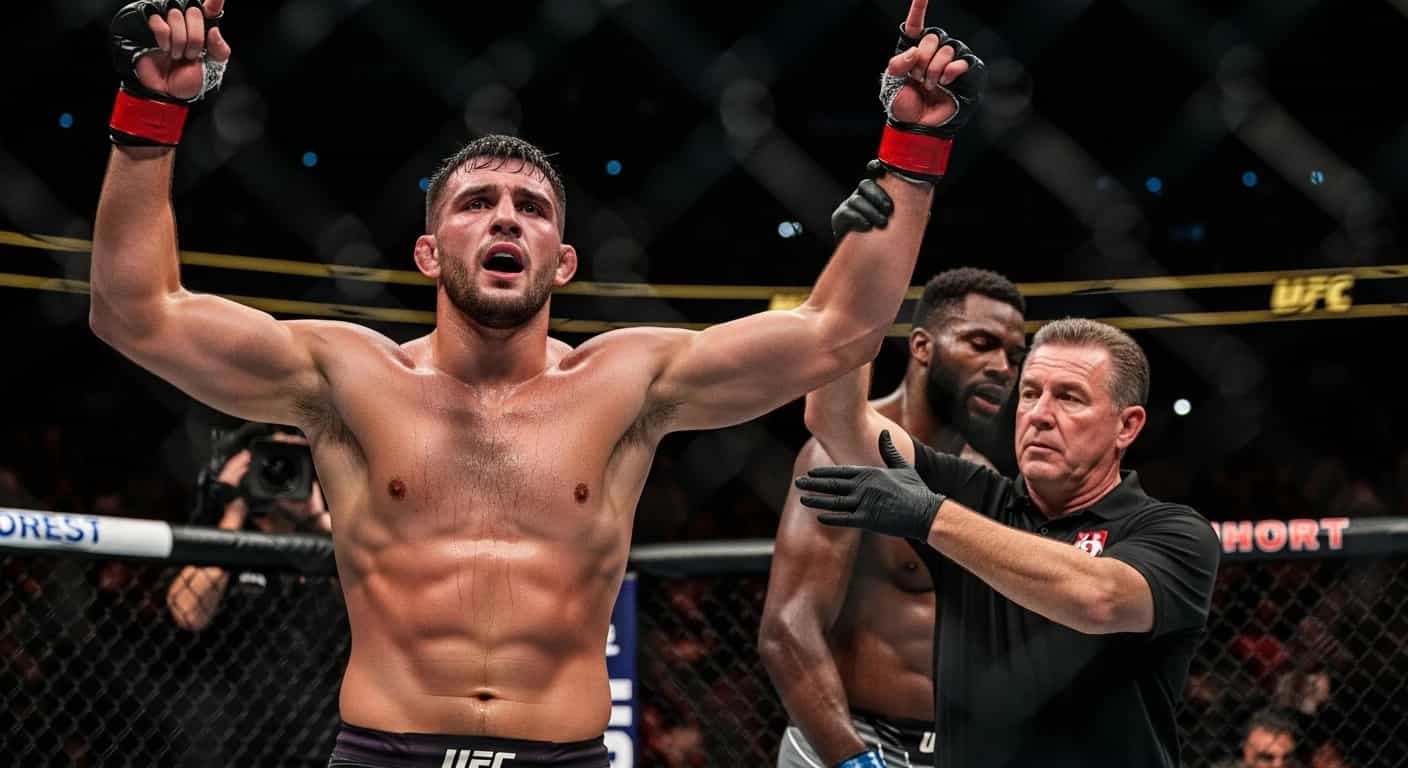 Tom Aspinall zachowuje pas mistrzowski po kontrowersyjnym zakończeniu walki z Gane na UFC 321
